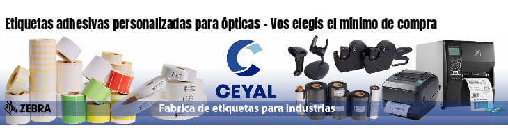 Etiquetas adhesivas personalizadas para ópticas - Vos elegís el mínimo de compra