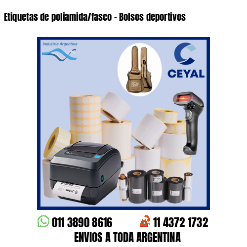Etiquetas de poliamida/fasco – Bolsos deportivos