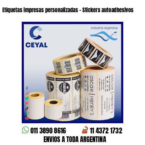 Etiquetas impresas personalizadas – Stickers autoadhesivos