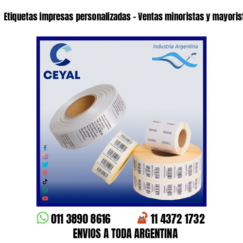 Etiquetas impresas personalizadas – Ventas minoristas y mayoristas