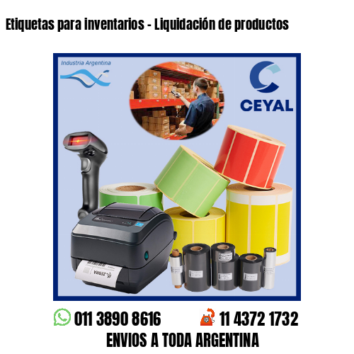 Etiquetas para inventarios – Liquidación de productos