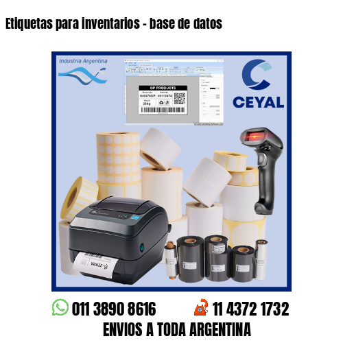 Etiquetas para inventarios – base de datos