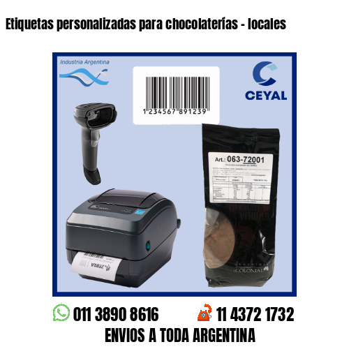 Etiquetas personalizadas para chocolaterías – locales