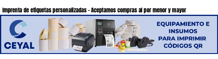 Imprenta de etiquetas personalizadas - Aceptamos compras al por menor y mayor