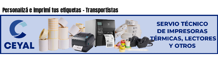 Personalizá e imprimí tus etiquetas - Transportistas