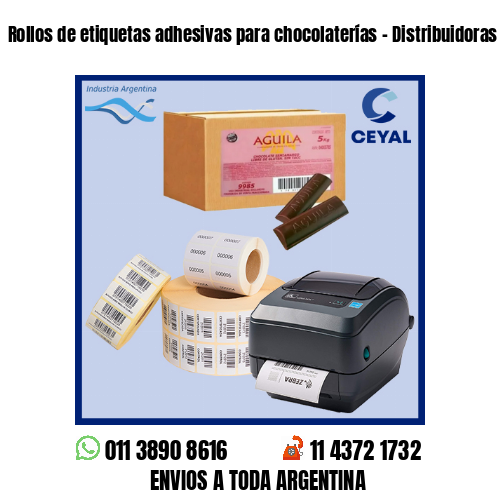 Rollos de etiquetas adhesivas para chocolaterías - Distribuidoras
