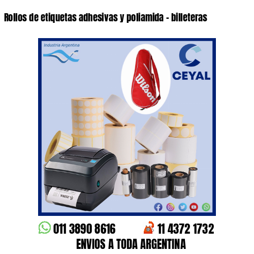Rollos de etiquetas adhesivas y poliamida – billeteras