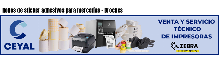 Rollos de sticker adhesivos para mercerías - Broches