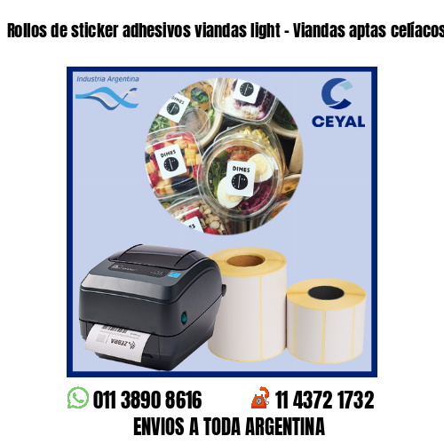Rollos de sticker adhesivos viandas light – Viandas aptas celíacos