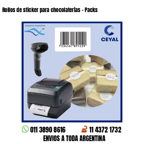 Rollos de sticker para chocolaterías – Packs