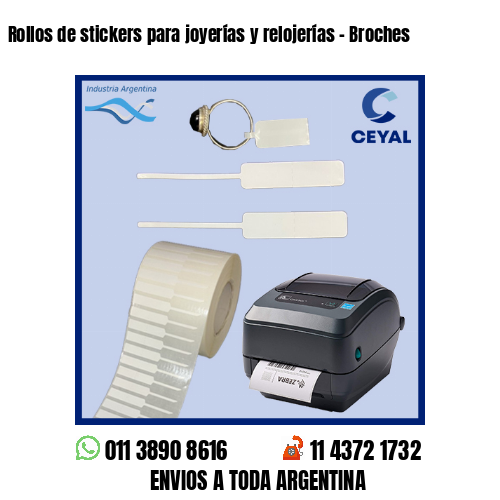 Rollos de stickers para joyerías y relojerías – Broches