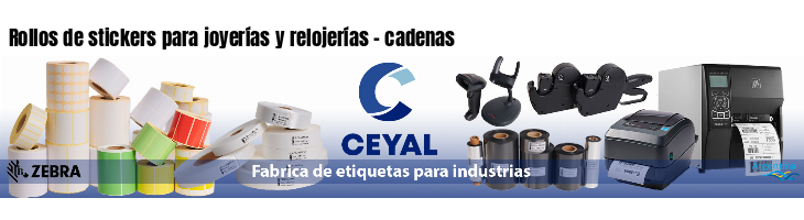 Rollos de stickers para joyerías y relojerías - cadenas