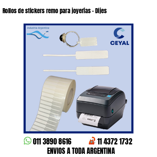 Rollos de stickers remo para joyerías – Dijes