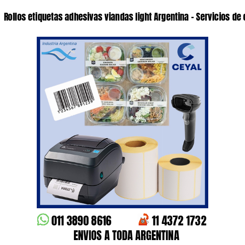 Rollos etiquetas adhesivas viandas light Argentina – Servicios de comida light