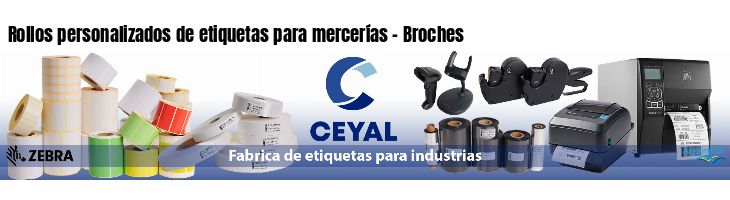 Rollos personalizados de etiquetas para mercerías - Broches