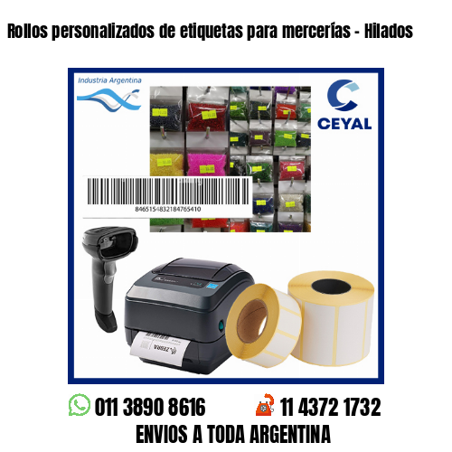 Rollos personalizados de etiquetas para mercerías – Hilados