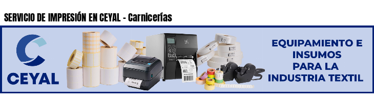 SERVICIO DE IMPRESIÓN EN CEYAL - Carnicerías
