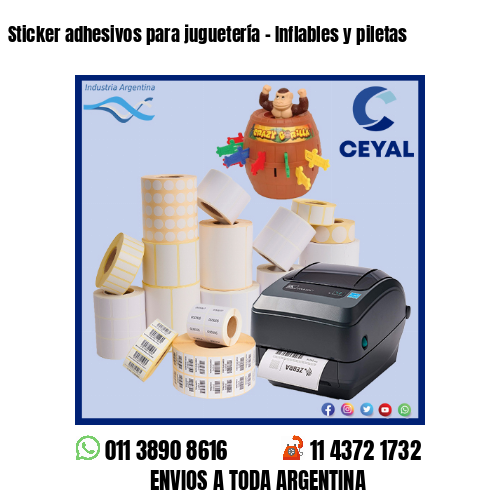 Sticker adhesivos para juguetería – Inflables y piletas