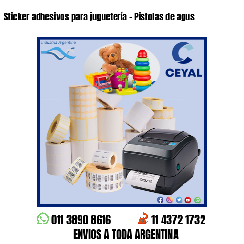 Sticker adhesivos para juguetería – Pistolas de agus