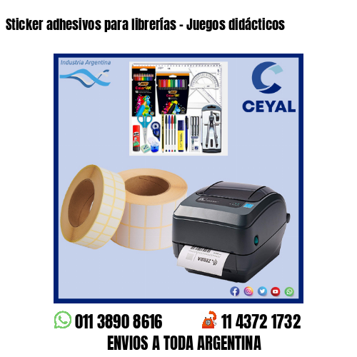 Sticker adhesivos para librerías – Juegos didácticos