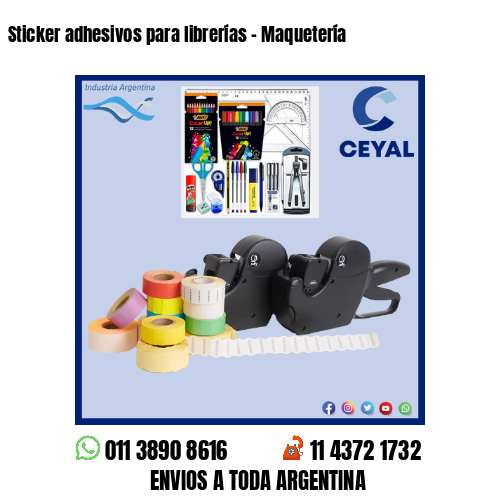 Sticker adhesivos para librerías – Maquetería