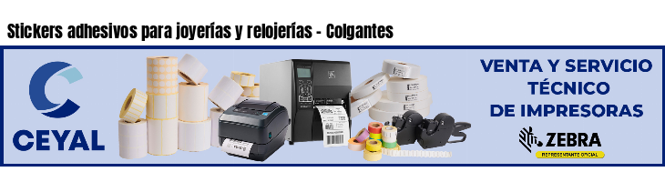 Stickers adhesivos para joyerías y relojerías - Colgantes