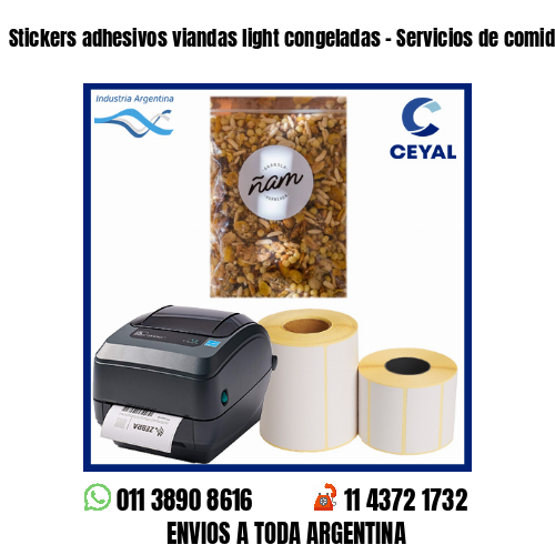 Stickers adhesivos viandas light congeladas – Servicios de comida light