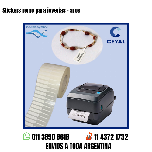 Stickers remo para joyerías – aros