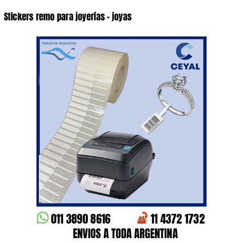 Stickers remo para joyerías - joyas