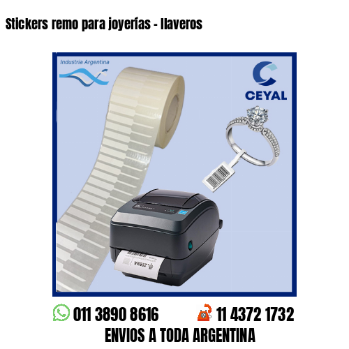 Stickers remo para joyerías - llaveros