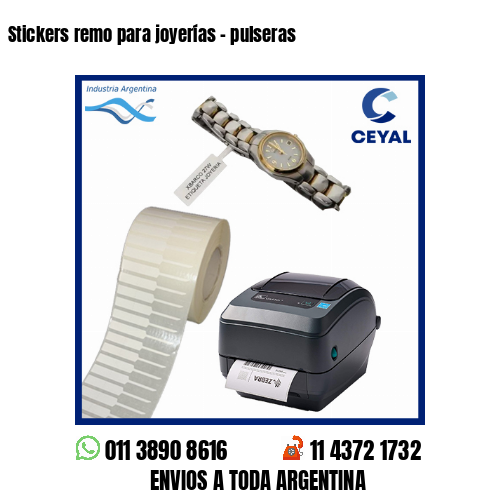 Stickers remo para joyerías - pulseras