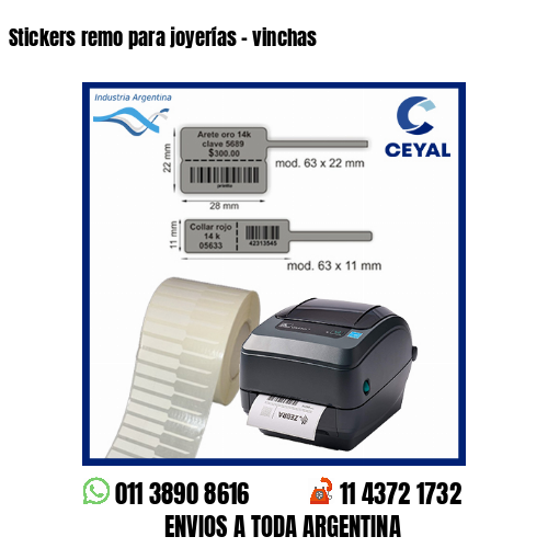 Stickers remo para joyerías – vinchas