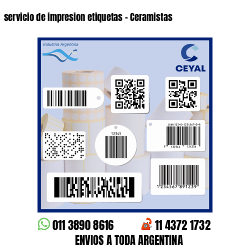 servicio de impresion etiquetas - Ceramistas