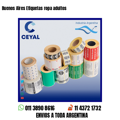 Buenos Aires Etiquetas ropa adultos