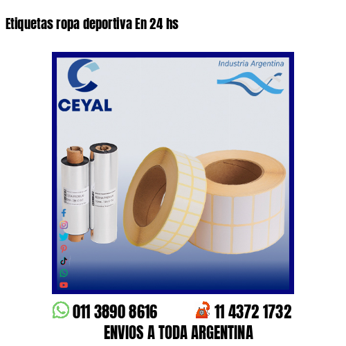 Etiquetas ropa deportiva En 24 hs