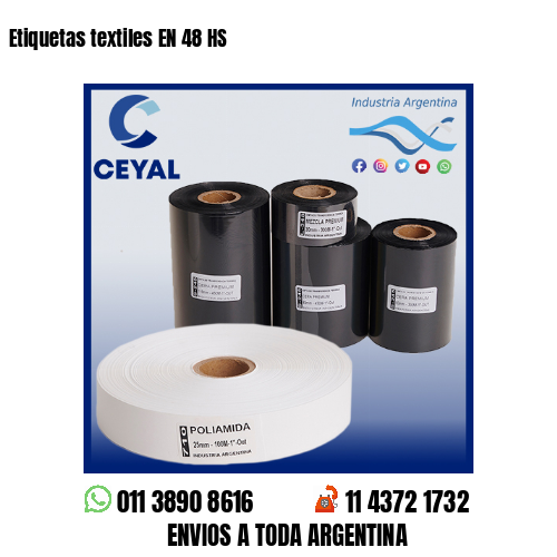 Etiquetas textiles EN 48 HS