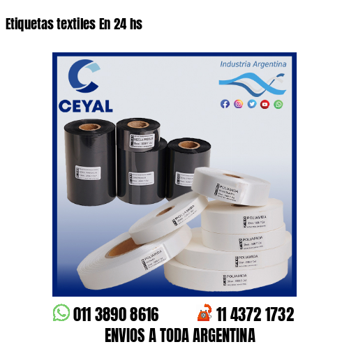 Etiquetas textiles En 24 hs