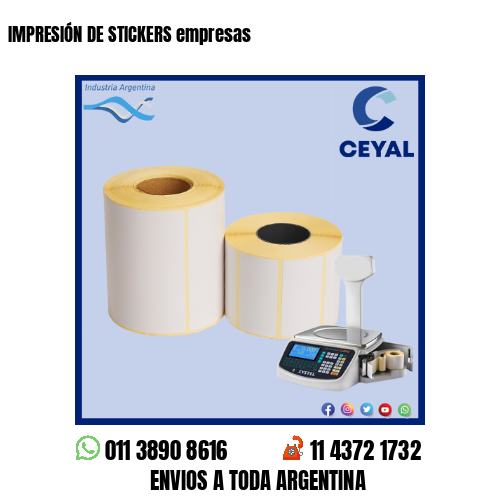 IMPRESIÓN DE STICKERS empresas