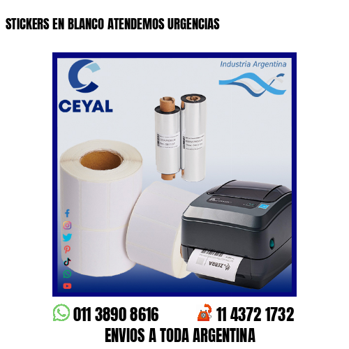 STICKERS EN BLANCO ATENDEMOS URGENCIAS
