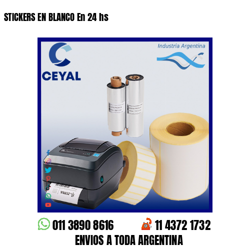 STICKERS EN BLANCO En 24 hs