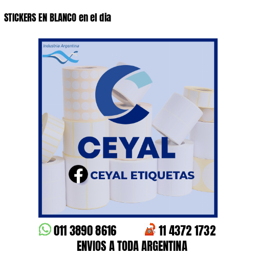 STICKERS EN BLANCO en el dia