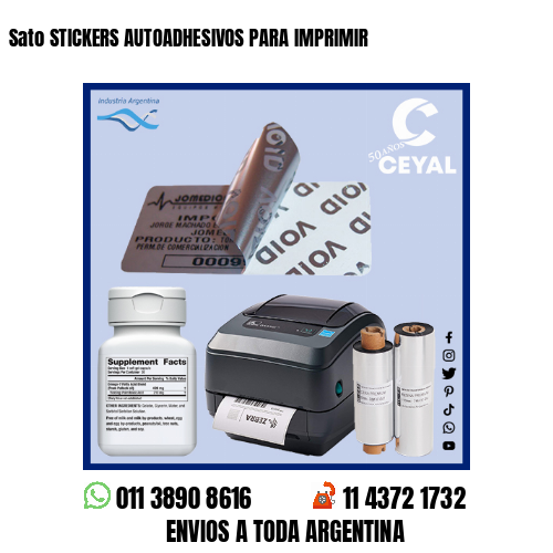 Sato STICKERS AUTOADHESIVOS PARA IMPRIMIR