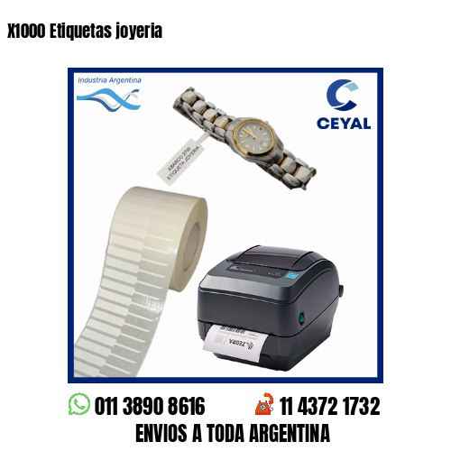 X1000 Etiquetas joyeria