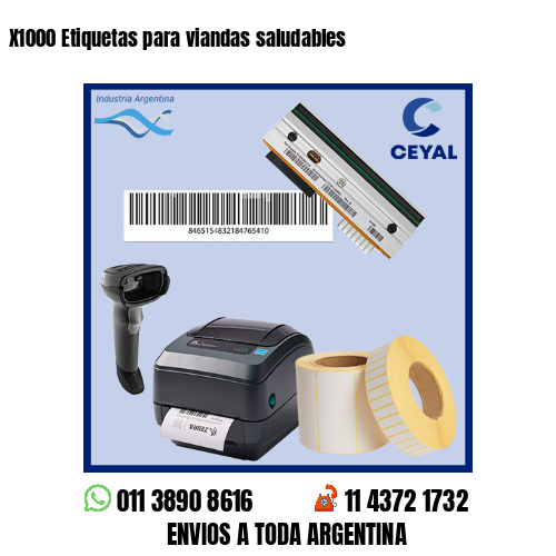 X1000 Etiquetas para viandas saludables