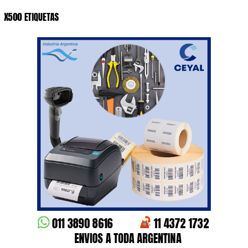 X500 ETIQUETAS