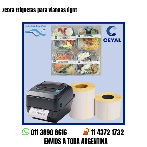 Zebra Etiquetas para viandas light