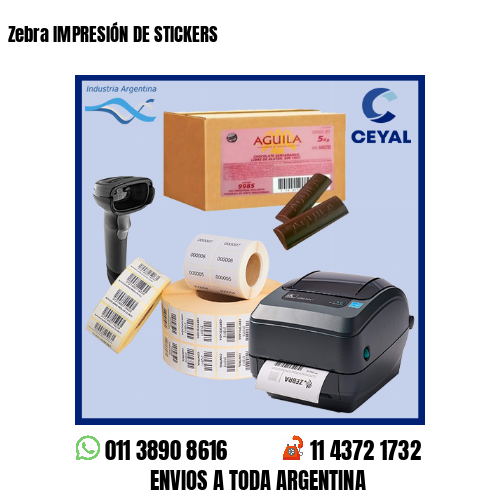 Zebra IMPRESIÓN DE STICKERS