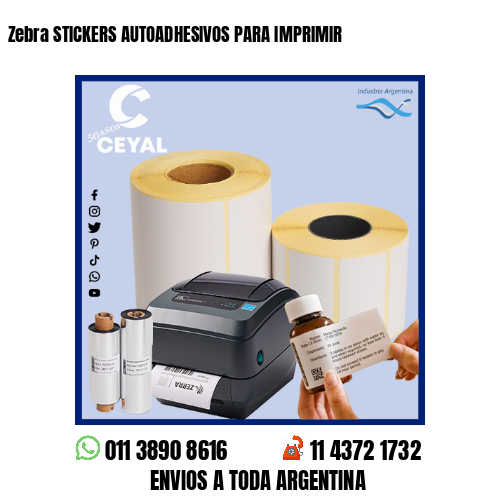 Zebra STICKERS AUTOADHESIVOS PARA IMPRIMIR