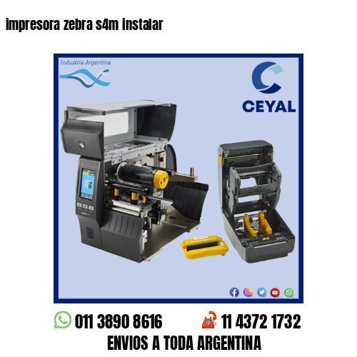 impresora zebra s4m instalar