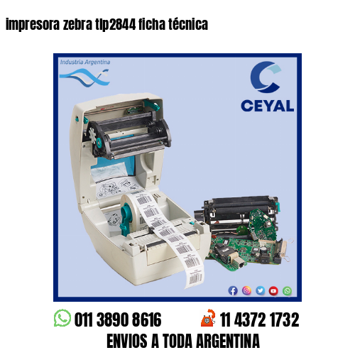 impresora zebra tlp2844 ficha técnica